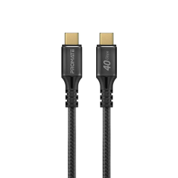 Promate USB-C Cable, Ultra-Fast 240W Power Delivery Thunderbolt 3 Cable with 8K Display Support, Nylon Braided 100cm Cord and 40Gbps Transfer Speed for All Type-C Enabled Devices, PowerBolt240-1M Promate USB-C Cable, Ultra-Fast 240W Power Delivery Thunderbolt 3 Cable with 8K Display Support, Nylon Braided 100cm Cord and 40Gbps Transfer Speed for All Type-C Enabled Devices, PowerBolt240-1M